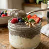Yoghurt + chia or basil seeds