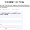 CG Board 10th Result: Check your scores on TOI result portal