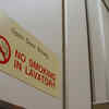 Wearing shoes inside the lavatory