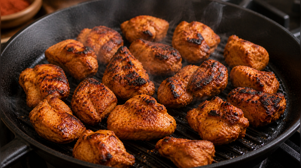 Step 2: Cook the chicken first