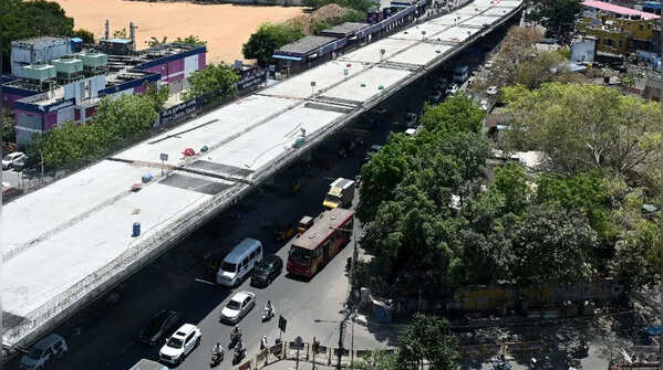 Slow progress on Nandanam–Teynampet side