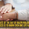 Article image for: Success quote of the day by Ralph Waldo Emerson: "Success is to know even one life has..."