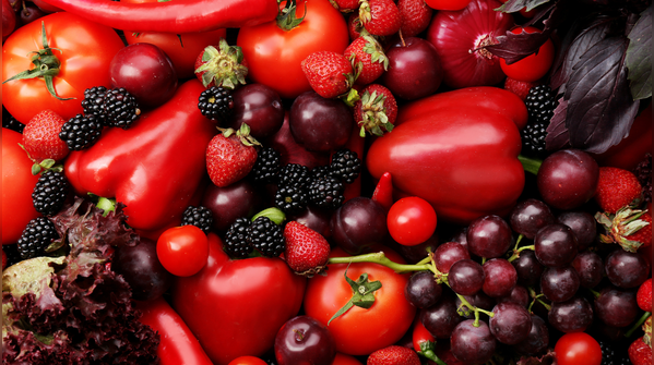 Red veggies and fruits for heart health