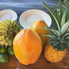 Pineapple, papaya, guava