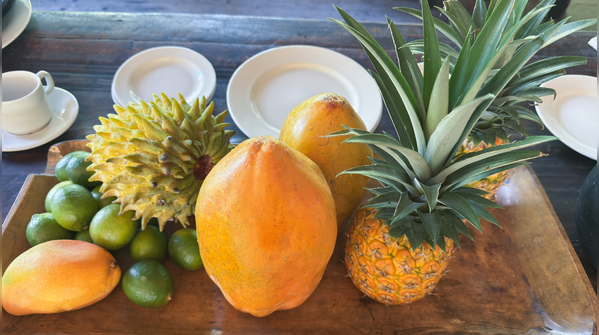 Pineapple, papaya, guava