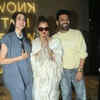 Rekha poses with Kapil Sharma and Sadia Khateeb as they attend the special screening of 'Daadi Ki Shaadi', which was held on May 7, 2026
