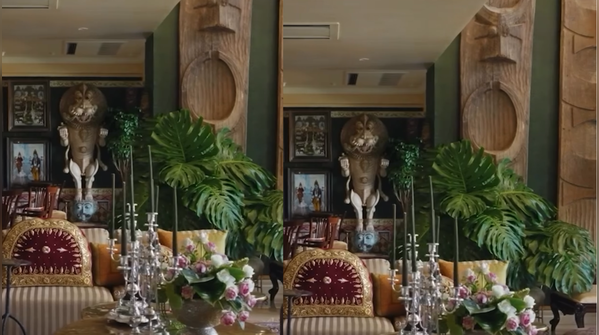 Vintage elements and artistic decor