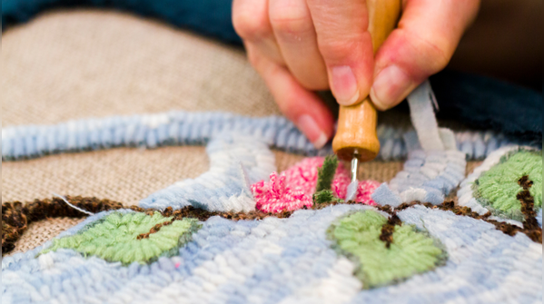 Rug from old t-shirts
