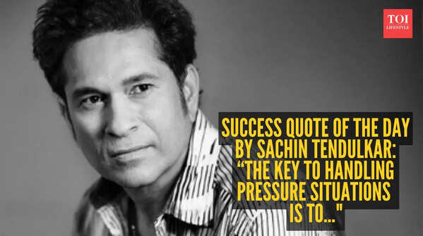 Legendary cricketer Sachin Tendulkar's success mantra to handle high pressure