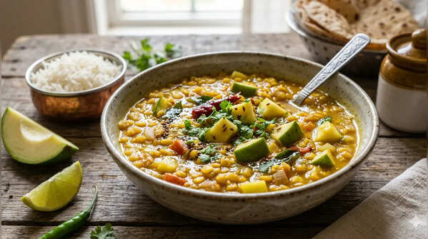 Raw Mango Dal Fry Recipe