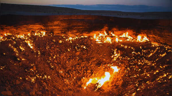Door to Hell – a fiery crater in the desert