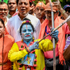 ​Supporters add colour outside venue