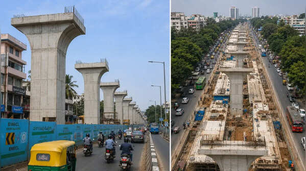 Land transfer and road widening work continue beneath Bengaluru’s delayed Ejipura flyover corridor