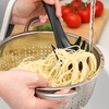 Rinsing the pasta after draining