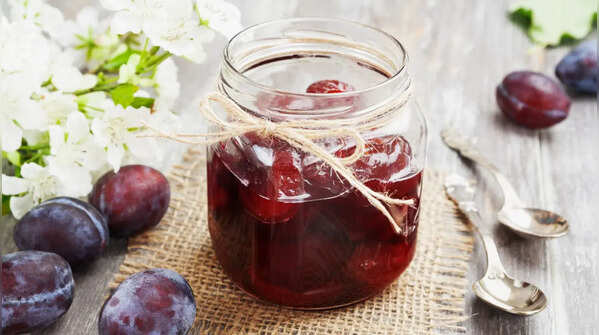 Prune, pear, or apple juice