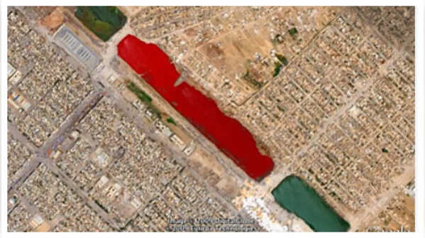 The Crimson Blood Lake in Iraq