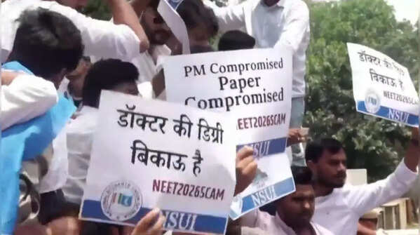 Students protest in Delhi after exam cancellation