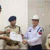 Article image for: Raipur traffic cop who helped differently-abled man gets felicitated