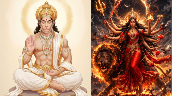 Tuesday: Lord Hanuman and Goddess Durga