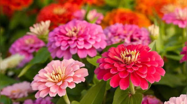 Zinnia – colorful flowering plant that attracts butterflies
