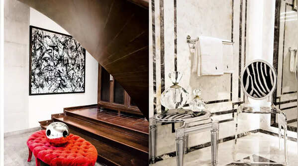 Combination of vintage and contemporary interior