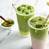 Matcha latte with almond milk