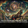 Article image for: Capricorn Horoscope Today, May 15, 2026: You might purchase a new vehicle, or at least seriously consider it