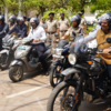 Article image for: Ballari DC rides bike to promote helmet awareness