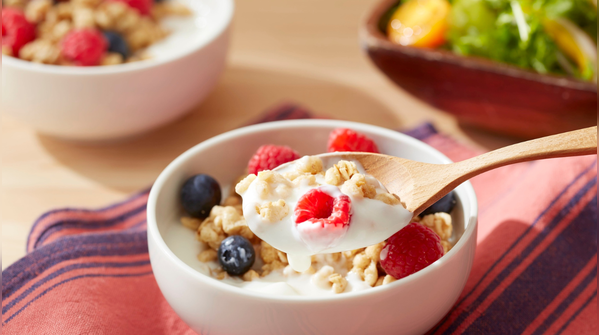 Swap ice cream for thick yogurt with toppings