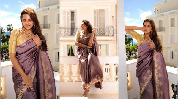 Huma proved a saree can shine at Cannes too
