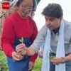 Article image for: Scindia Tries Tea Plucking At Sikkim’s Temi Tea <i class="tbold">garden</i>