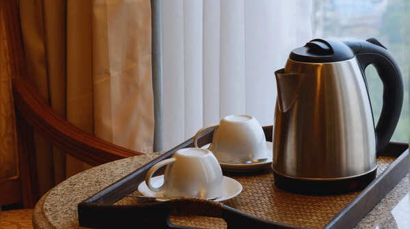 The hotel kettle or coffee maker