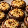 Mozzarella-stuffed mushroom caps