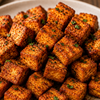 Tofu paprika cubes