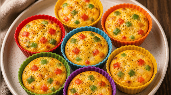 Egg muffins in silicone cups