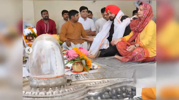 Rare Shiva Lingam at his home temple