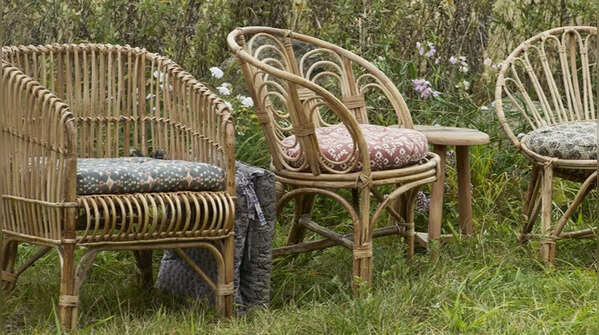 Bamboo/cane furniture helped in lowering temperatures