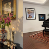 Article image for: Flashy rug and <i class="tbold">flowers</i> on neutral tones