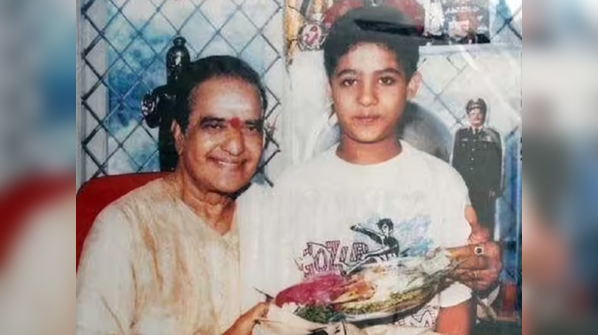 Priceless moment with grandfather Sr NTR