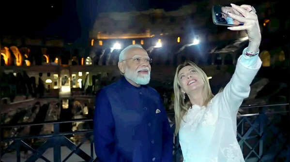 PM Modi, Meloni capture candid Colosseum selfie in Rome