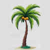 The tropical palm tree