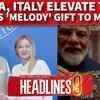 Article image for: India, Italy Elevate Ties; PM Modi's 'Melody' Gift To <i class="tbold">meloni</i> Goes Viral | Headlines@9