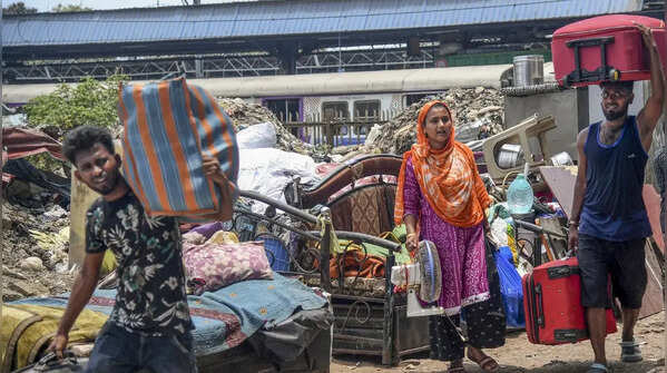 Residents protest timing of demolition amid Eid preparations