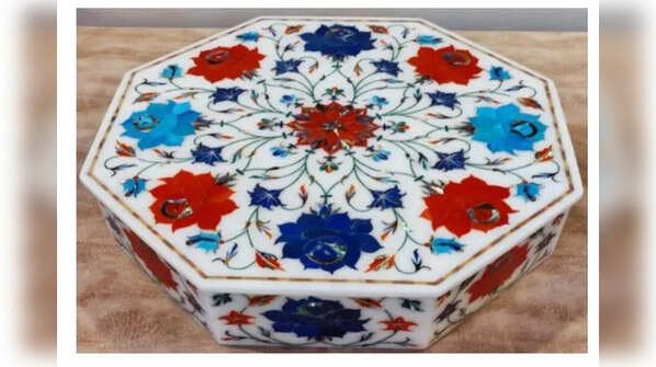 Marble inlay box