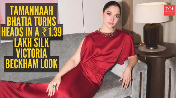 Tamannaah Bhatia turns heads in a ₹1.39 lakh silk Victoria Beckham look