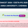 Article image for: TANCET result 2026 released at tancet.annauniv.edu, scorecards to be released on this date: Check direct link here