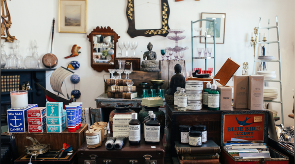 Use vintage and thrifted pieces creatively
