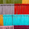 Use sheer dupattas as layered wall decorations