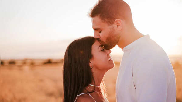 Kissing on forehead
