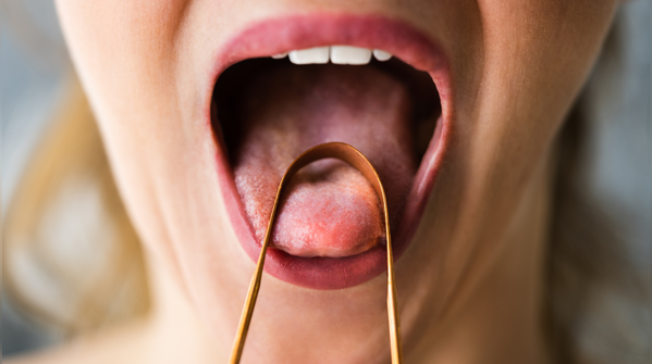 A bluish or purple tongue deserves attention